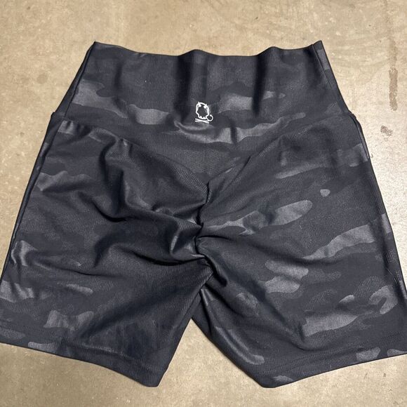 The Drive Clothing Co DDD Camo Booty Scrunch Spandex Womens Shorts S‎ Workout - Picture 8 of 10